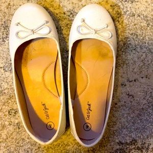 White Ballet Flats